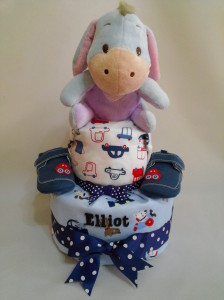 2-Tier- Eeyore-Diaper Cake-Baby Gifts Singapore- Boy-Elliot-1