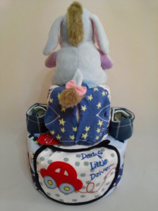 2-Tier- Eeyore-Diaper Cake-Baby Gifts Singapore- Boy-Elliot-2