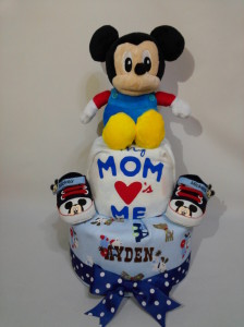 2-Tier- MickeyMouse-Diaper Cake-Baby Gifts Singapore- Boy 1