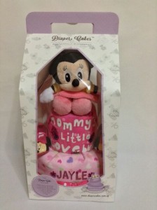 2-Tier- MinnieMouse-Diaper Cake-Baby Gifts Singapore- Girl 3