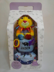 2-Tier-Orange-Lamaze- Lion-Diaper Cake-Baby Gifts Singapore- Boy-Jaden-3
