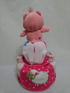 2-Tier-Rainbow-Care-Bear-Diaper Cake-Baby Gifts Singapore- Girl-Kate-2