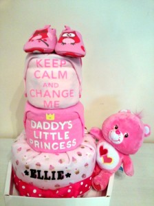 3-Tier- LoveCareBear-Diaper Cake-Baby Gifts Singapore- Girl 1
