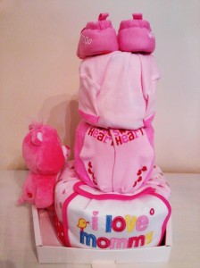 3-Tier- LoveCareBear-Diaper Cake-Baby Gifts Singapore- Girl 2