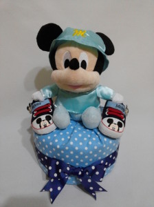1 Tier -DiaperCakesSingapore-BabyGifts-MickeyMouse-Boy-1