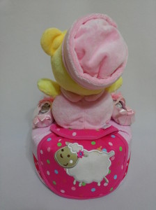 1-Tier-Winnie-The-Pooh-Diaper Cake-BabyGifts Singapore-Girl-2