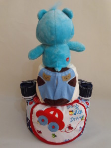 2-Tier-Blue-Care-Bear-Diaper Cake-Baby Gifts Singapore- Boy-Rory-2