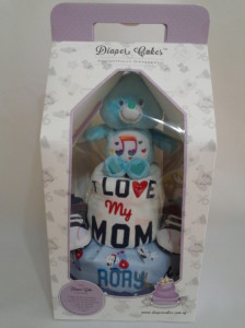 2-Tier-Blue-Care-Bear-Diaper Cake-Baby Gifts Singapore- Boy-Rory-3