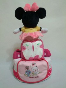 2-Tier-Minnie-Mouse-Diaper Cake-Baby Gifts Singapore- Girl-Gwendolyn-2
