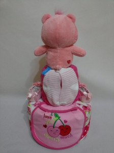 2-Tier-Rainbow-Care-Bear-Diaper Cake-Baby Gifts Singapore- Girl-Arielle-2