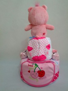 2-Tier-Rainbow-Care-Bear-Diaper Cake-Baby Gifts Singapore- Girl-Lucy-2