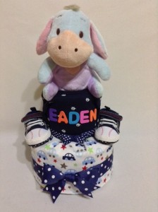 2Tier -DiaperCakesSingapore-BabyGifts-Eeyore-Boy-Eaden- 1