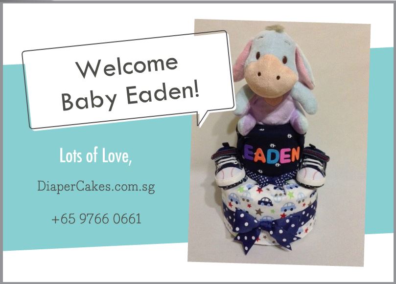 2Tier -DiaperCakesSingapore-BabyGifts-Eeyore-Boy-Eaden-5
