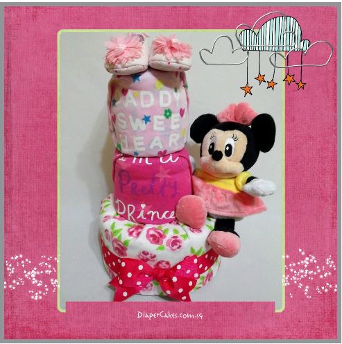 3 Tier -DiaperCakesSingapore-BabyGifts-Minnie-Mouse-Girl-5