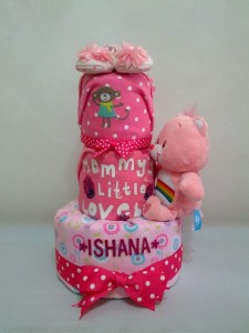 3-Tier-Rainbow-Care-Bear-Diaper Cake-Baby Gifts Singapore- Girl-Ishana-1