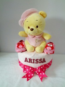 1Tier-DiaperCakesSingapore-BabyGifts-WinnieThePooh-Girl-Arissa-1