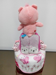 2 Tier -DiaperCakesSingapore-BabyGifts-RainbowCareBear-Girl-Jolie-2