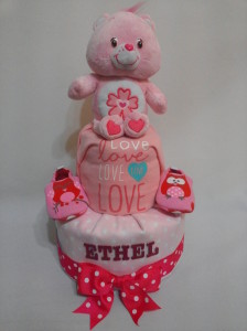 2Tier-DiaperCakesSingapore-BabyGifts-CareBear-Girl-Ethel-1