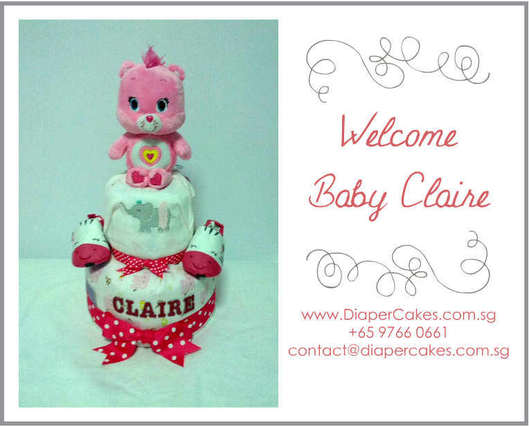 2Tier-DiaperCakesSingapore-BabyGifts-WonderBear-Girl-Claire