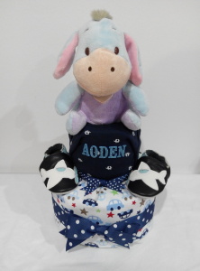 2Tier-DiaperCakesSingapore-BabyGifts-Boy-Eeyore-Aoden-1