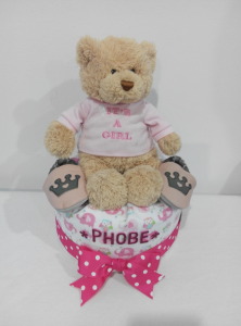 1Tier-DiaperCakesSingapore-BabyGifts-TeddyBear-Girl-Phoebe-1