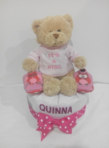 1Tier-DiaperCakesSingapore-BabyGifts-TeddyBear-Girl-Quinna-1