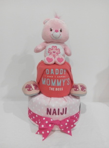 2Tier-DiaperCakesSingapore-BabyGifts-CareBear-Girl-Naiji-1