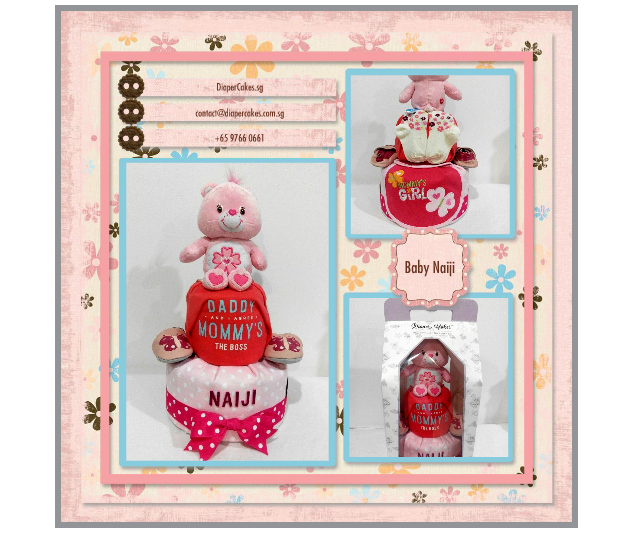2Tier-DiaperCakesSingapore-BabyGifts-CareBear-Girl-Naiji-5